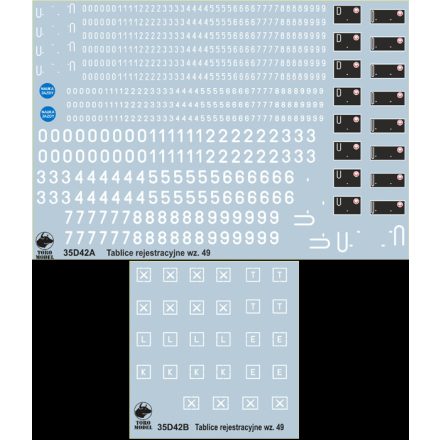Toro Model Polish Army vehicles Registration numbers 1946 pattern & stencils matrica