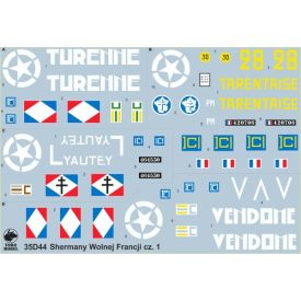 Toro Model Free French Forces Sherman tanks vol.1 matrica