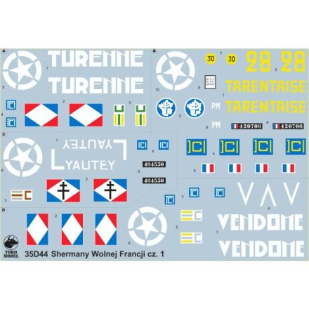 Toro Model Free French Forces Sherman tanks vol.1 matrica