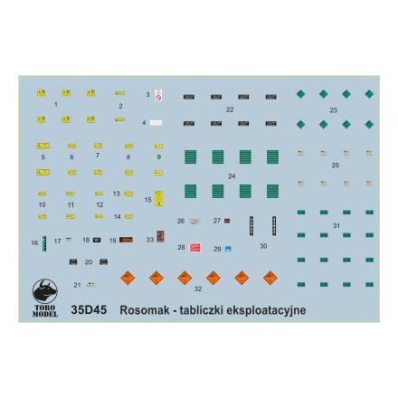 Toro Model Polish APC Rosomak - placards matrica