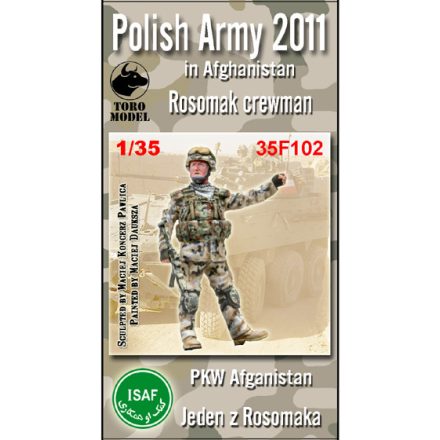 Toro Model Polish Army in Afghanistan Rosomak crewman one figurine with decals makett