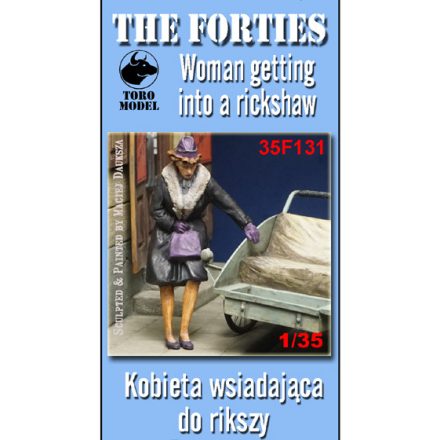 Toro Model The Forties Woman getting into a rickshaw makett