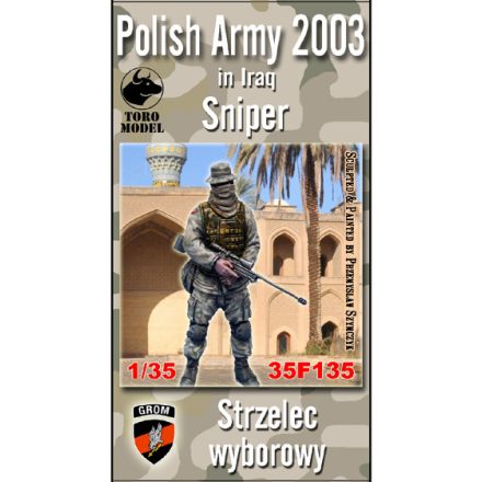 Toro Model Iraq 2003 Polish Sniper Resin figurine with decals makett