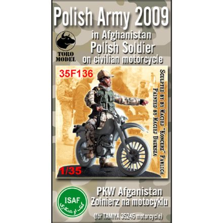 Toro Model Polish Army in Afghanistan Polish Soldier on civilian motorcycle Resin figurine with decals for TAMIYA 35245 set makett