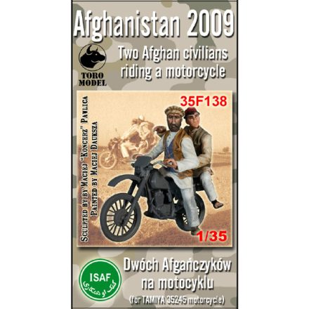 Toro Model Afghanistan 2009 Two Afghan civilians riding a motorcycle Two resin figurines for TAMIYA 35245 set makett