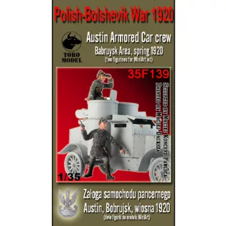   Toro Model Polish-Bolshevik War 1920 Austin Armored Car crew Babruysk, spring 1920 Two resin figurines for MINIART kit makett