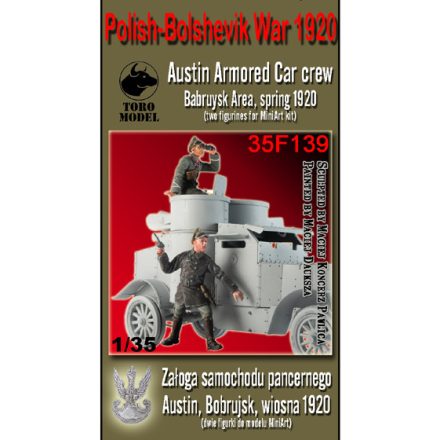 Toro Model Polish-Bolshevik War 1920 Austin Armored Car crew Babruysk, spring 1920 Two resin figurines for MINIART kit makett