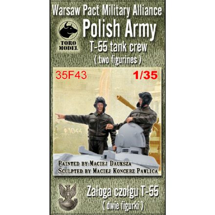 Toro Model Warsaw Pact Military Alliance - Polish Army T-55 tank crew Two resin figurines makett