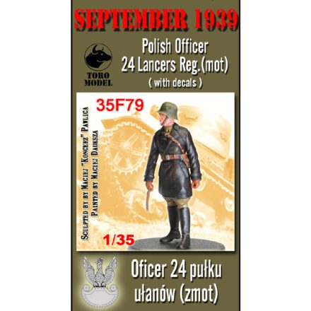 Toro Model September 1939 Polish officer 24th Lancers Reg.(mot) Resin figurine with decals makett