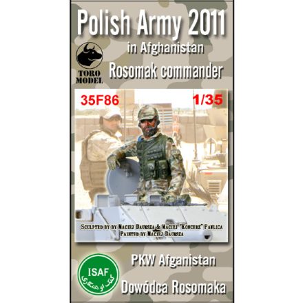 Toro Model Polish Army in Afghanistan Rosomak commander Resin figurine with decals makett
