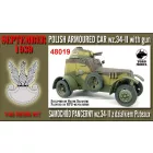 Toro Model Polish armoured car wz.34-II with Puteaux gun September 1939 Complete kit makett