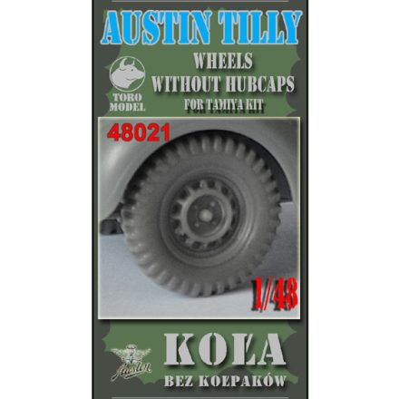 Toro Model Austin Tilly - Wheels without hubcaps conversion set for TAMIYA kit
