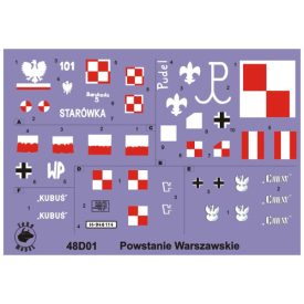   Toro Model Warsaw's Uprising 1944 Insurgent armoured vehicles matrica