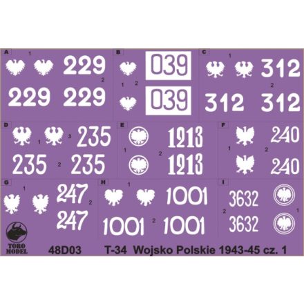 Toro Model T-34 tanks in Polish service 1943 - 1945 vol.1 matrica