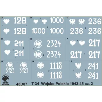   Toro Model T-34 tanks in Polish service 1943 - 1945 vol.2 matrica