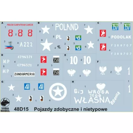 Toro Model Captured & non-standard vehicles in Polish service matrica