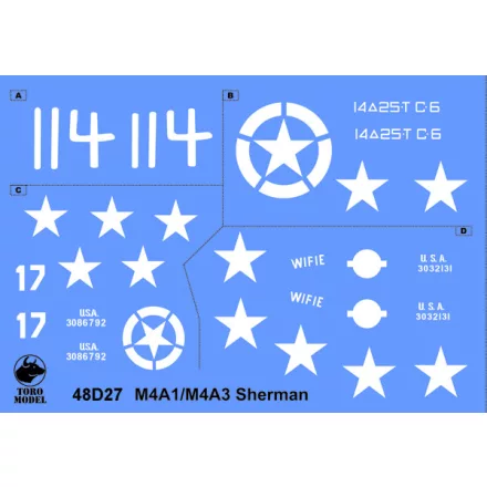 Toro Model US Army Shermans at ETO vol.1 matrica