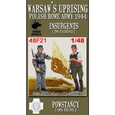 Toro Model Warsaw's Uprising - Insurgents 1/48 Two resin figurines makett