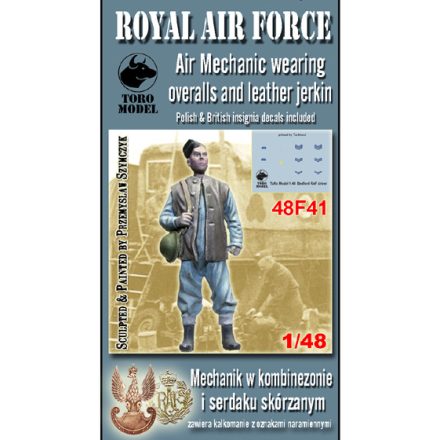 Toro Model Royal Air Force /Polish Air Force Air Mechanic wearing overalls and leather jerkin makett