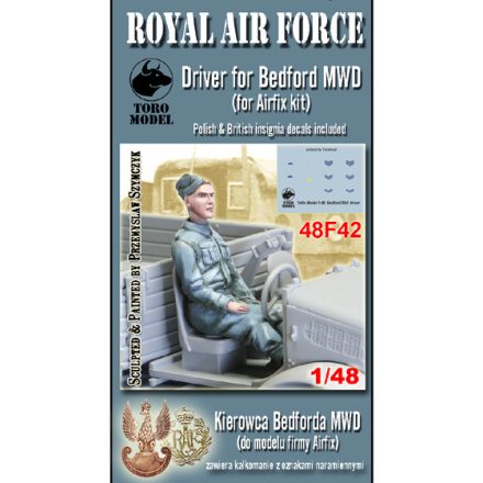 Toro Model Royal Air Force / Polish Air Force Bedford MWD driver Resin figurine for Airfix kit makett