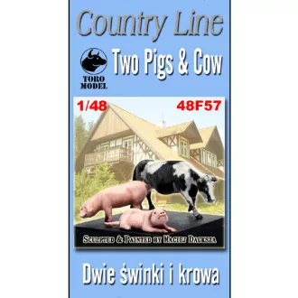   Toro Model Two pigs & cow Country Line 1/48 Three resin figurines makett