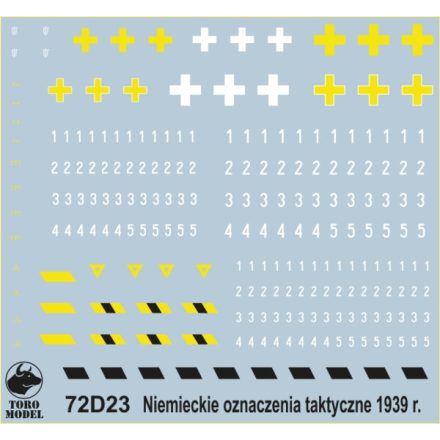 Toro Model German tactical markings - September 1939 matrica