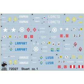 Toro Model Light tank Stuart in Polish service v.1 matrica