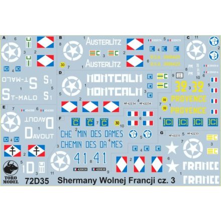 Toro Model Free French Forces Sherman tanks vol.3 matrica