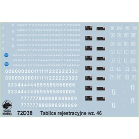   Toro Model Polish Army vehicles Registration numbers 1946 pattern & stencils matrica