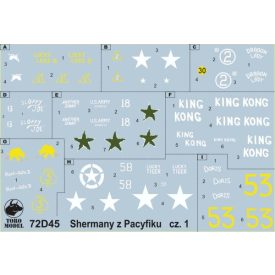 Toro Model PTO Sherman tanks vol.1 matrica