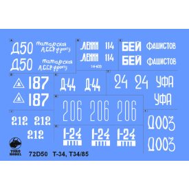 Toro Model Soviet T-34 & T-34-85 tanks matrica