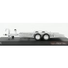 IXO ACCESSORIES CARRELLO TRASPORTO AUTO - CAR TRANSPORTER TRAILER SILVER WHEELS - CAR NOT INCLUDED