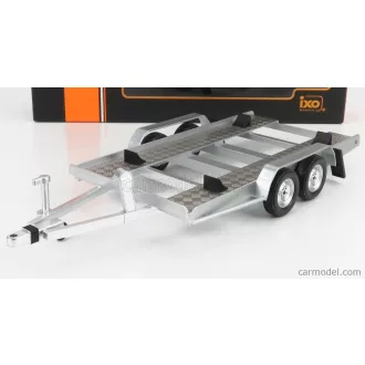   IXO ACCESSORIES CARRELLO TRASPORTO AUTO - CAR TRANSPORTER TRAILER SILVER WHEELS - CAR NOT INCLUDED