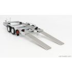 IXO ACCESSORIES CARRELLO TRASPORTO AUTO - CAR TRANSPORTER TRAILER SILVER WHEELS - CAR NOT INCLUDED