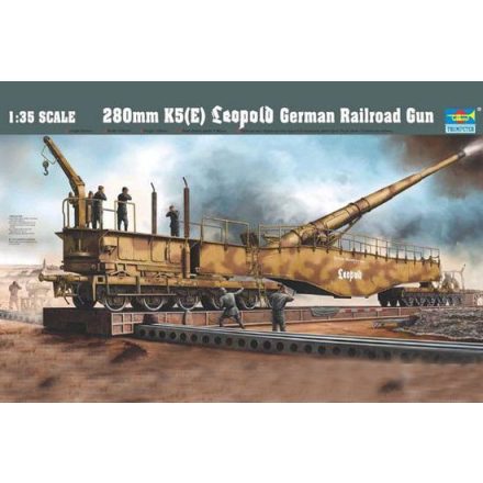 Trumpeter Eisenbahngeschütz Leopold 280mm K5 (E) makett