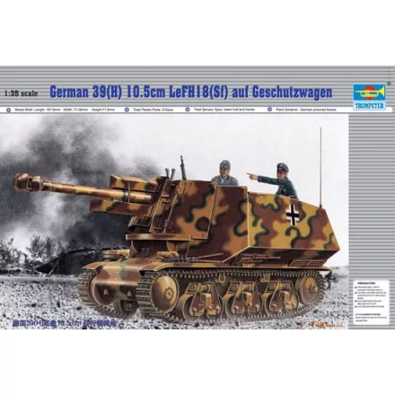Trumpeter PzKpfw 39(H) 10,5 cm LeFH18 (SFf) makett