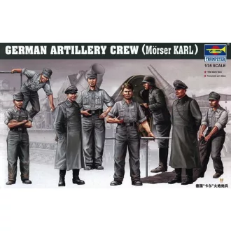   Trumpeter German Artillerie Besatzung für Mörser Karl figura készlet