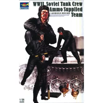   Trumpeter Soviet Tank Crew Ammo Suppl.Team WWII figura készlet