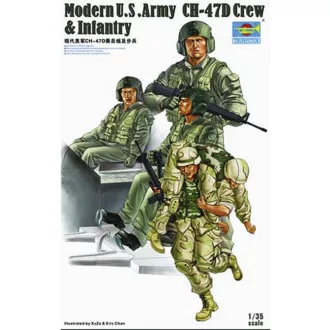   Trumpeter Modern U.S. Army CH-47D Crew & Infantry figura készlet