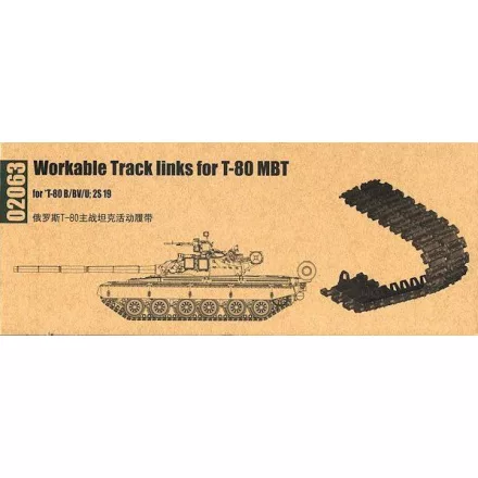 Trumpeter Workable Track links for T-80 MBT makett