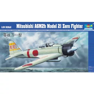Trumpeter Mitsubishi A6M2b Zero Typ 21 repülőgép makett