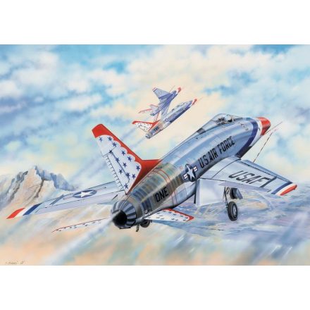 Trumpeter F-100D in Thunderbirds livery makett