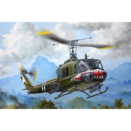 Trumpeter Bell UH-1 B Huey - Gunship makett