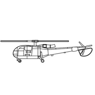 Trumpeter Alouette Helicopter makett kiegészítő
