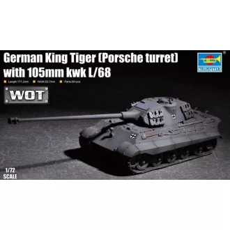   Trumpeter German King Tiger(Porsche turret)w.105mm kWh L/68 harcjármű makett
