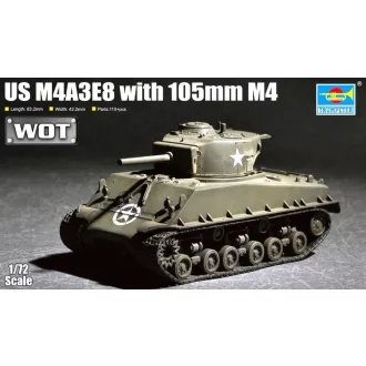 Trumpeter US M4A3E8 with 105mm M4 harcjármű makett