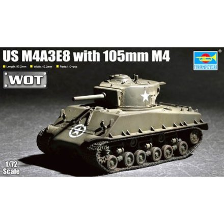 Trumpeter US M4A3E8 with 105mm M4 makett