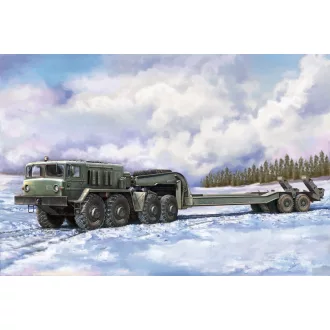   Trumpeter MAZ-537G intermediate type with MAZ/ChMZAP 5247G semi-trailer harcjármű makett