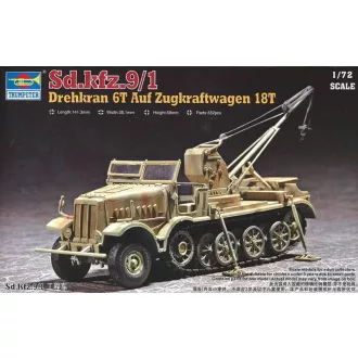   Trumpeter Drehkran 6t auf Zugkraftwagen 18t (Sd.Kfz. 9/1) harcjármű makett