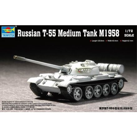 Trumpeter Russian T-55 Medium Tank M1958 makett